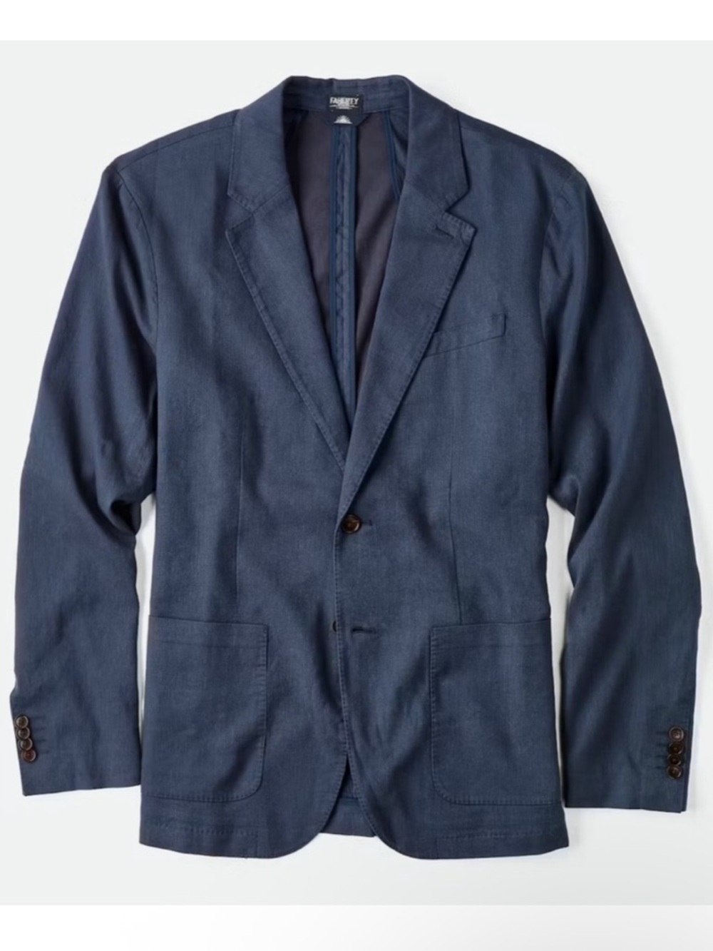 Faherty Reserve Men’s Linen/Cotton Blend Blazer Navy 40